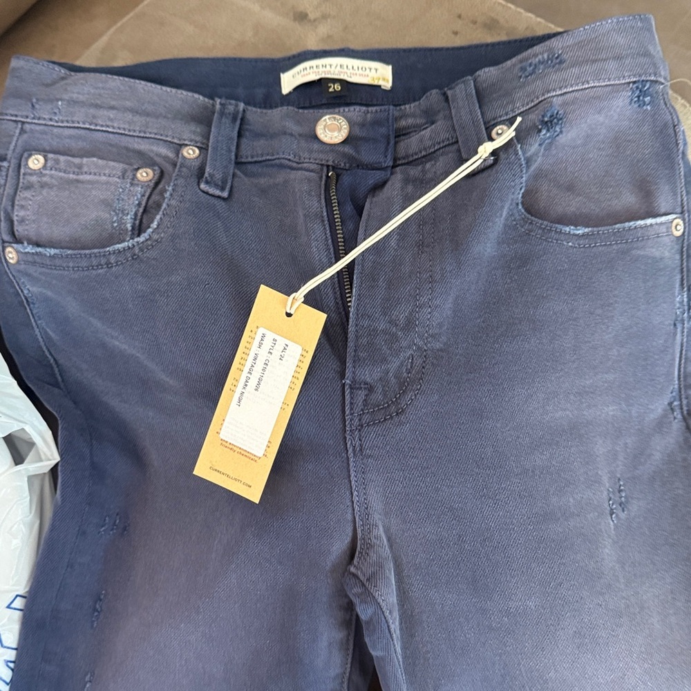 Current/Elliott Men's Navy Skinny Jeans